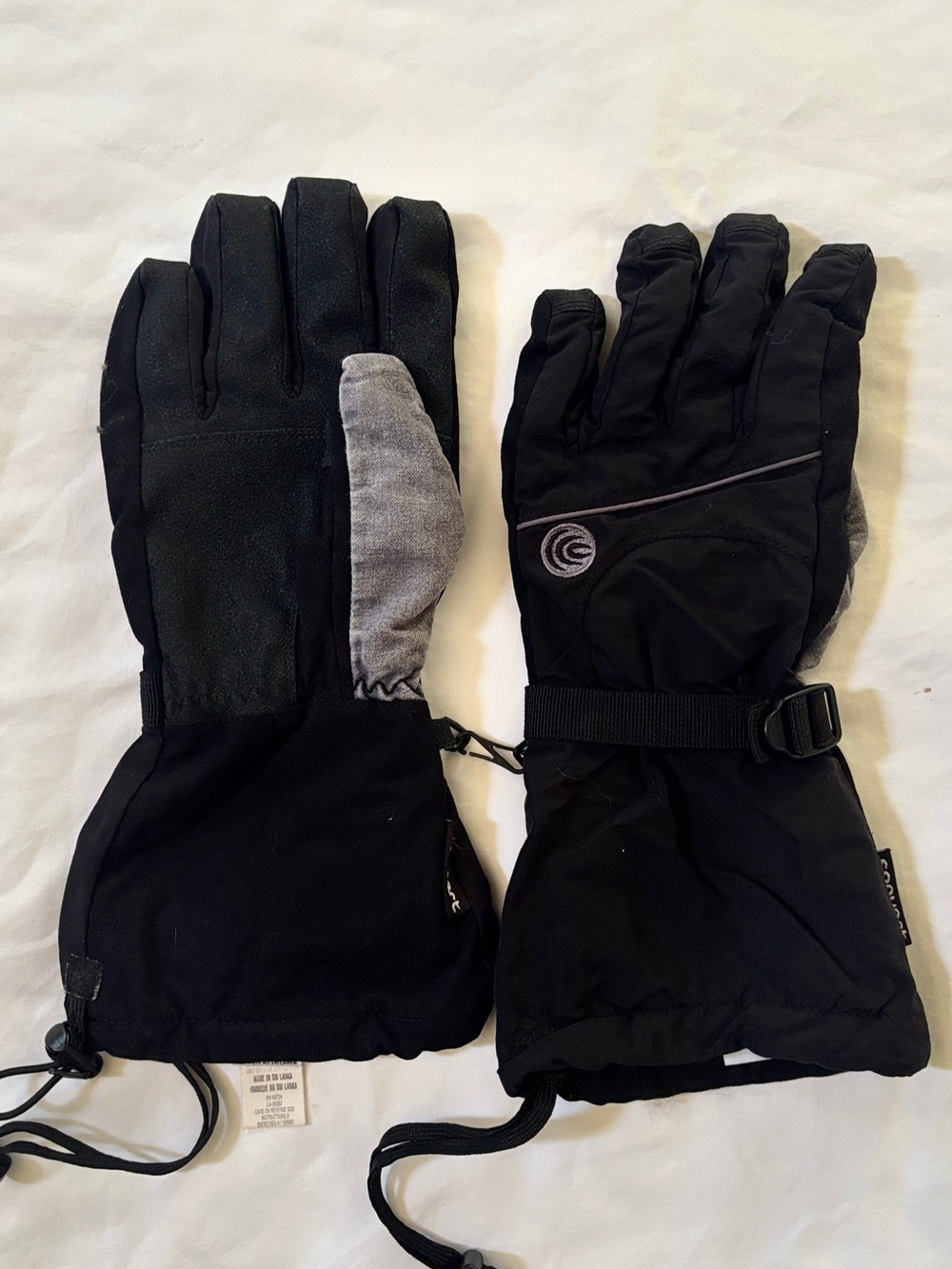 Columbia Women’s Black Insulated Waterproof Winter Ski Snow Gloves Large